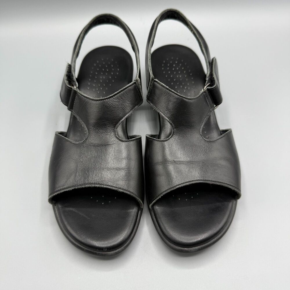 SAS Womens Sandal Suntimer Black Leather Slingback Shoes Size 8 M - Picture 2 of 8